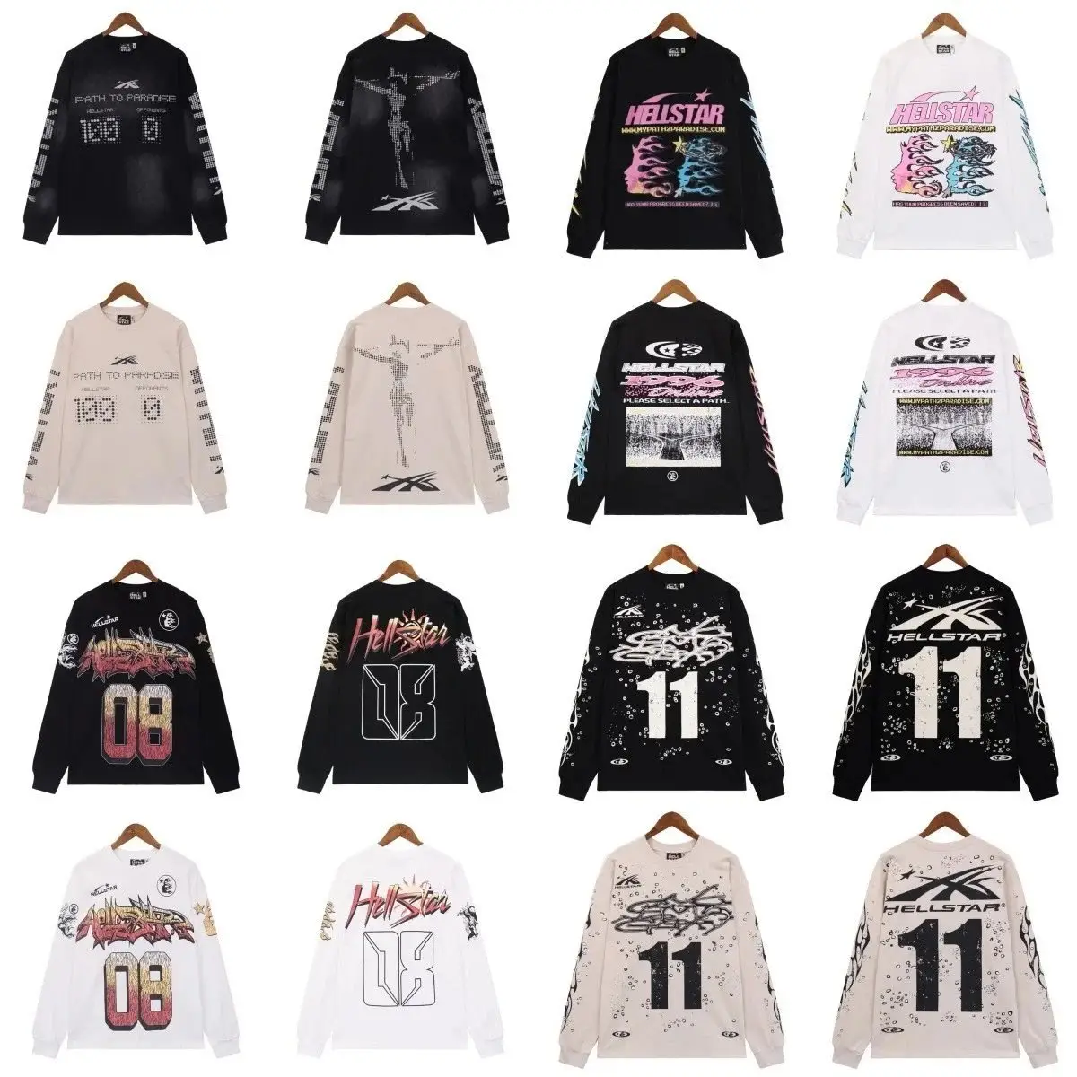 Hellstar Path to Paradise Long Sleeve Hoodies [19 styles]