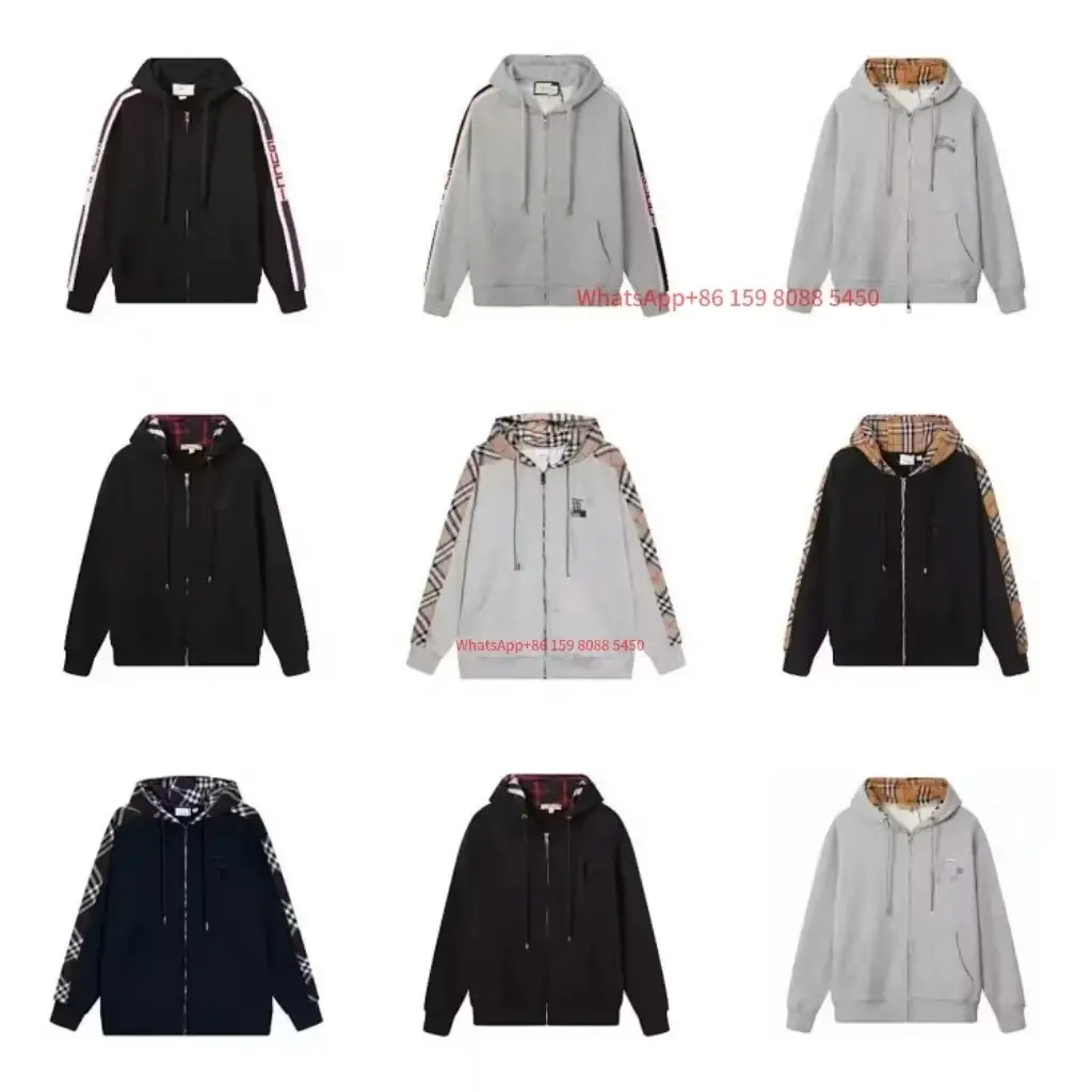 Burberry Check Print Hooded Sweatshirt