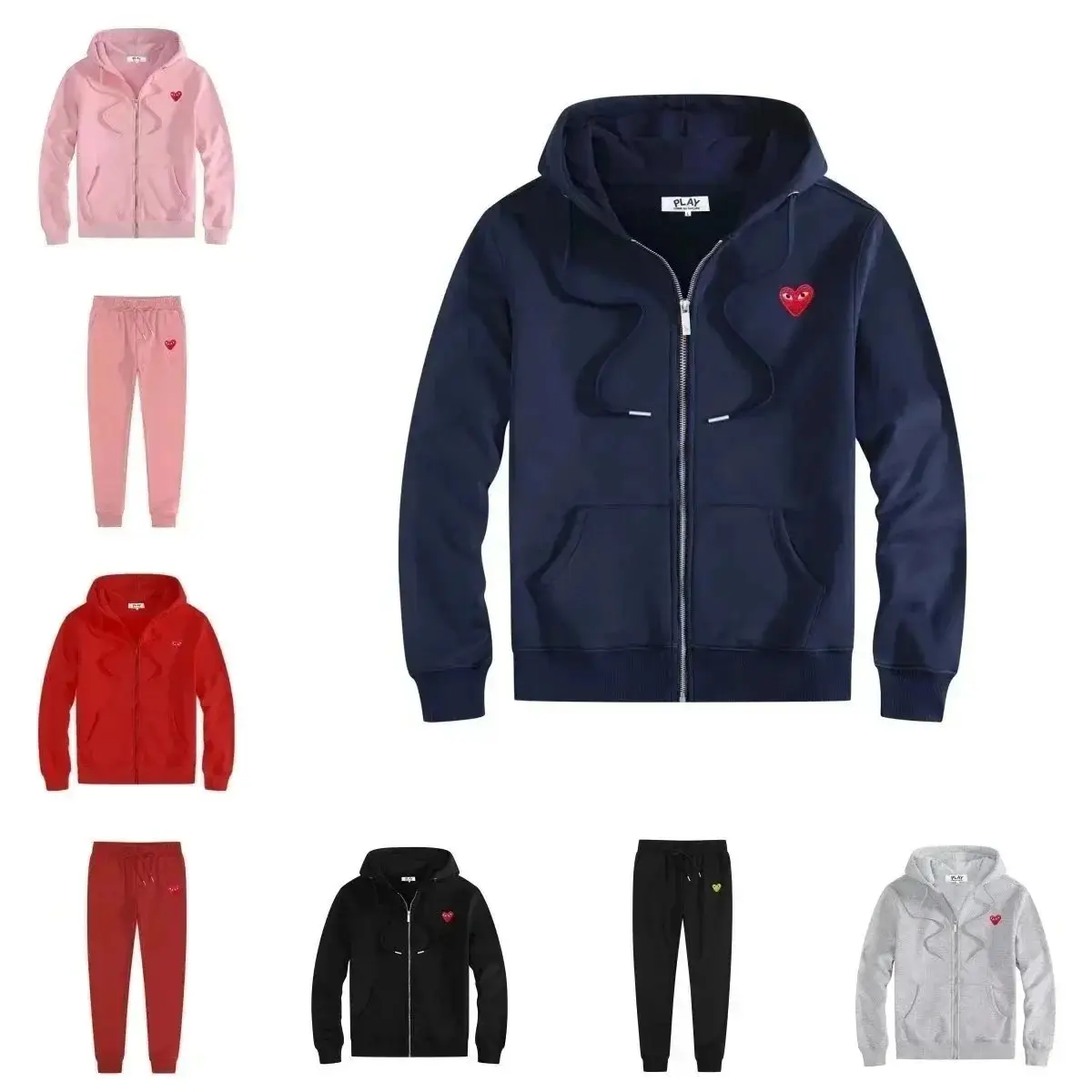CDG Play Heart Zip-Up Hoodie [36 styles]
