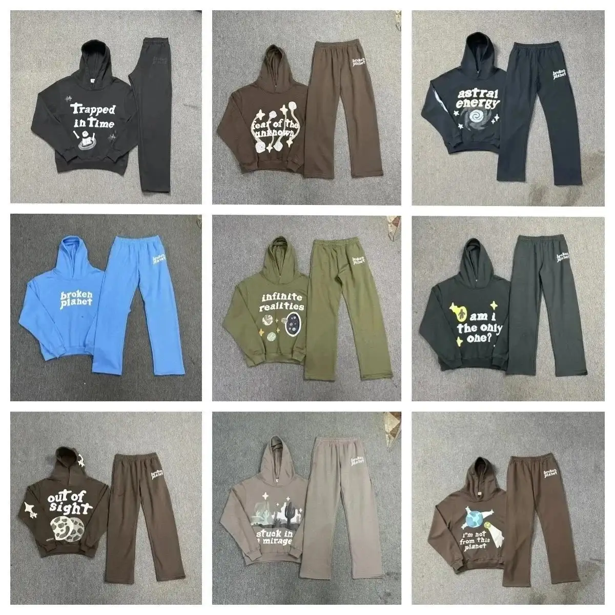 Broken Planet Hoodie/Pants Set [39 styles]