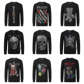 Philipp Plein Skull & Teddy Bear Embellished Sweaters [30 styles]