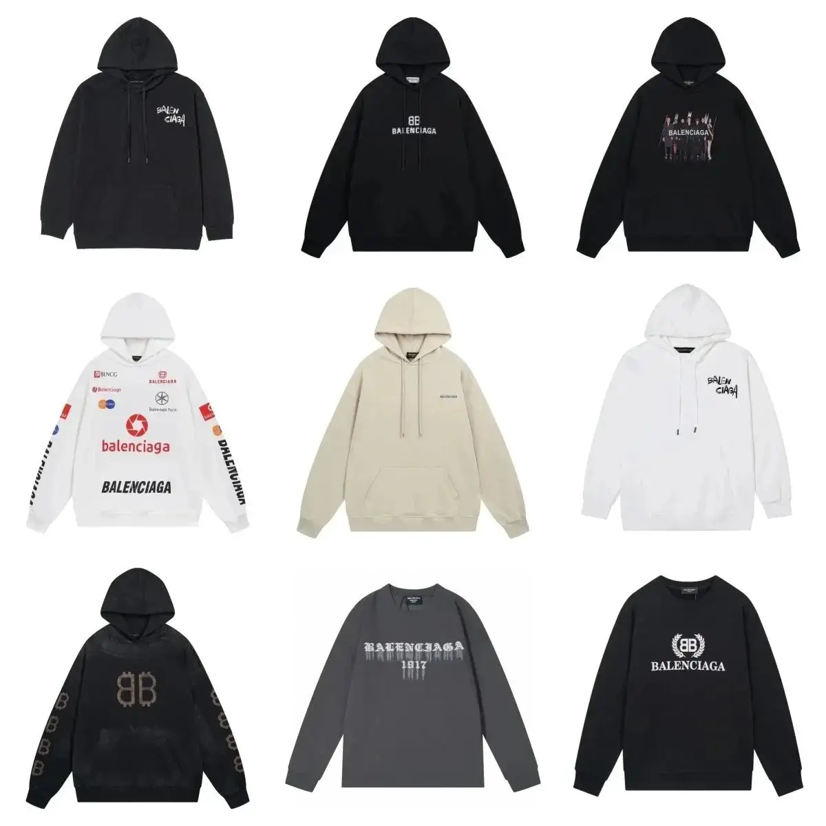 Balenciaga Hoodie (38 Styles)