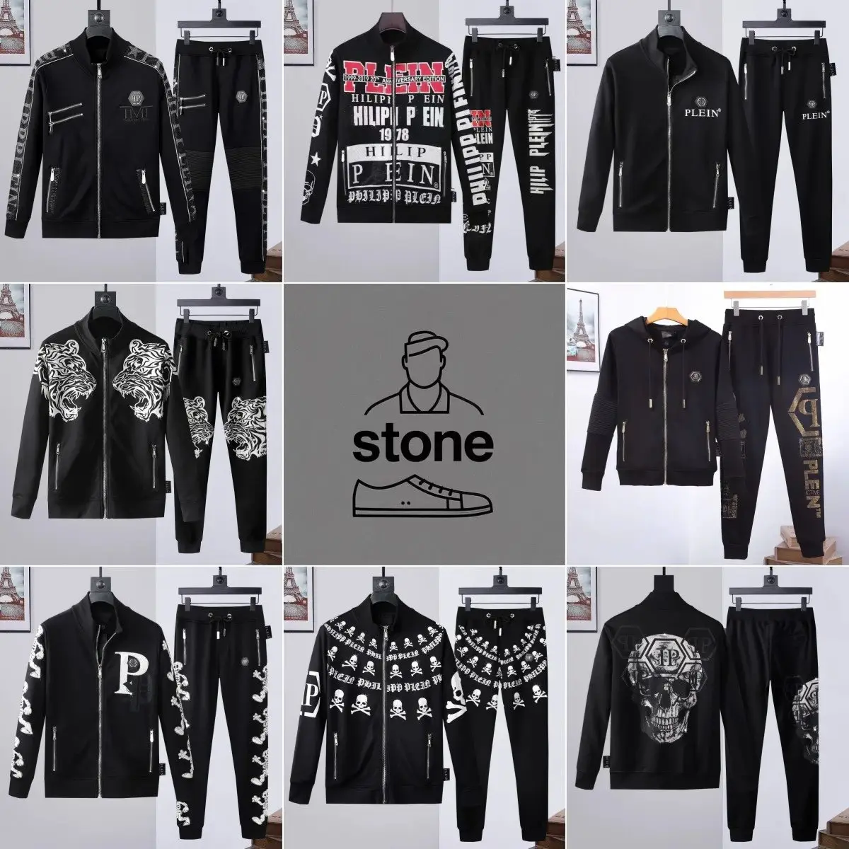 Philipp Plein Hoodie Suit [Multiple Designs Including Skull