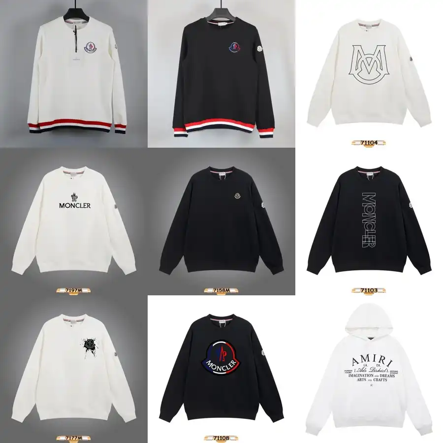 Moncler Men's Black Long Sleeve Sweatshirt with Patch