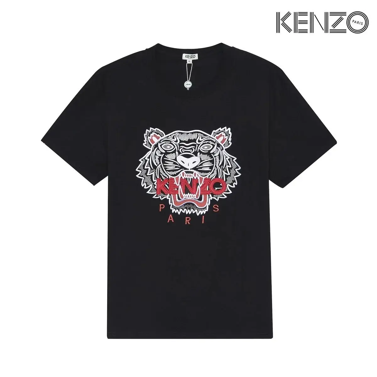 KENZO Black Tiger Embroidered T-Shirt