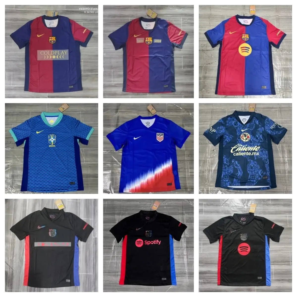Nike FC Barcelona Brazil USA Mexico National Team Jerseys