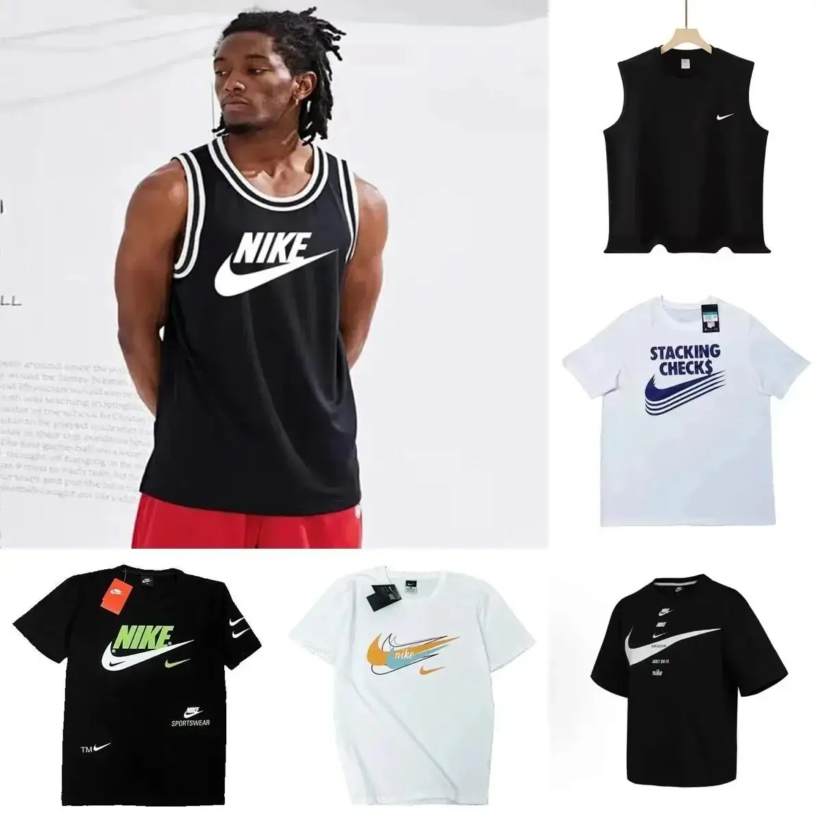 Nike Stacking Checks & Sportswear T-Shirts