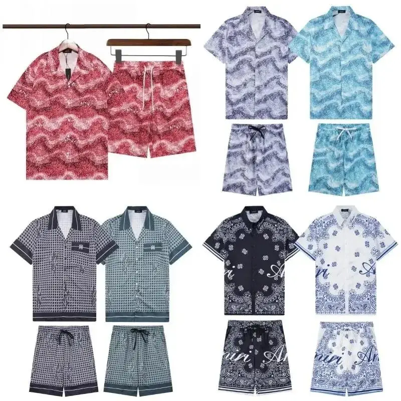 Amiri Bandana Print Short Sleeve Pajama Sets [40 styles]