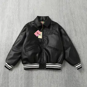 Corteiz leather jacket