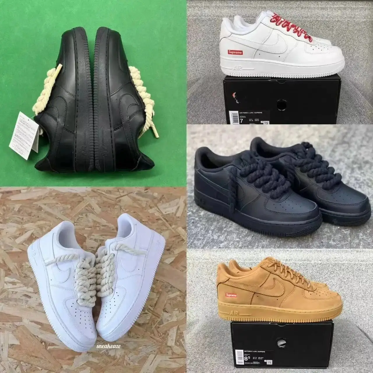 Nike AF1 Low AIR FORCE 1 twine shoelaces