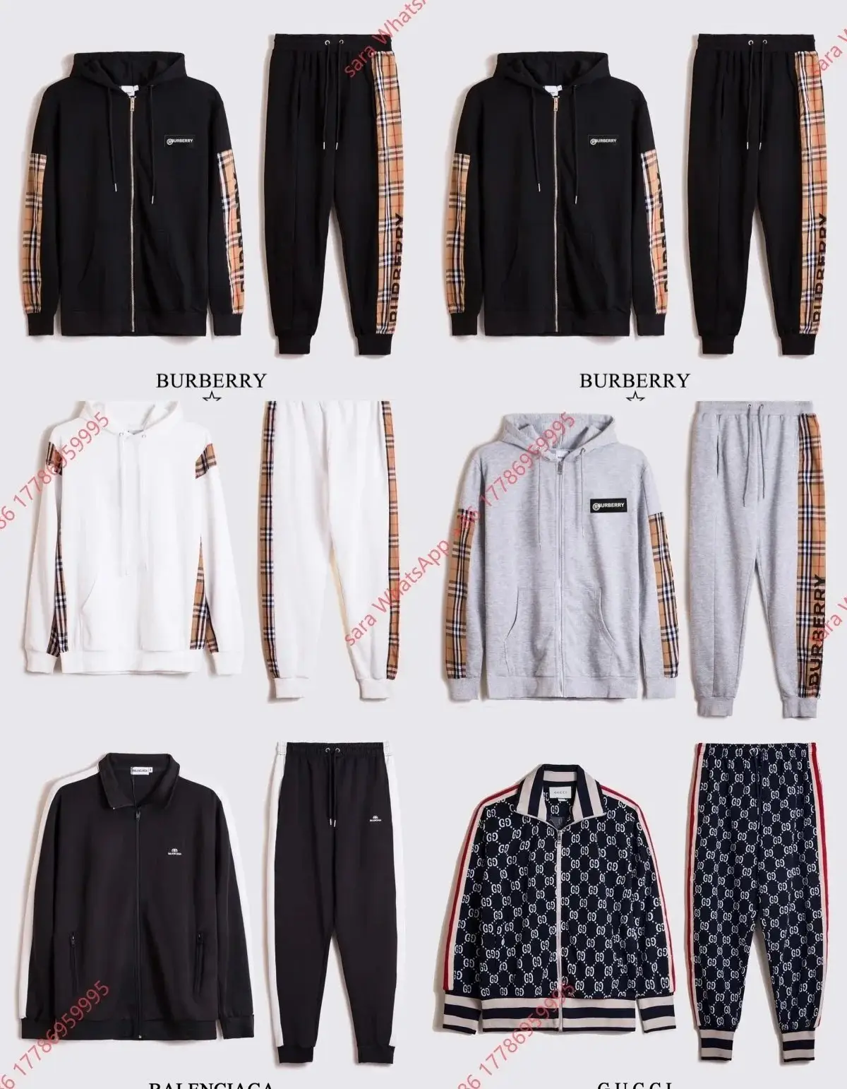 Cotton Hoodie and Joggers Set [6 styles]