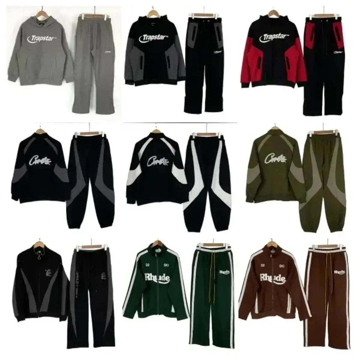 Color-Block Fleece Hoodie & Pants Set [37 styles]