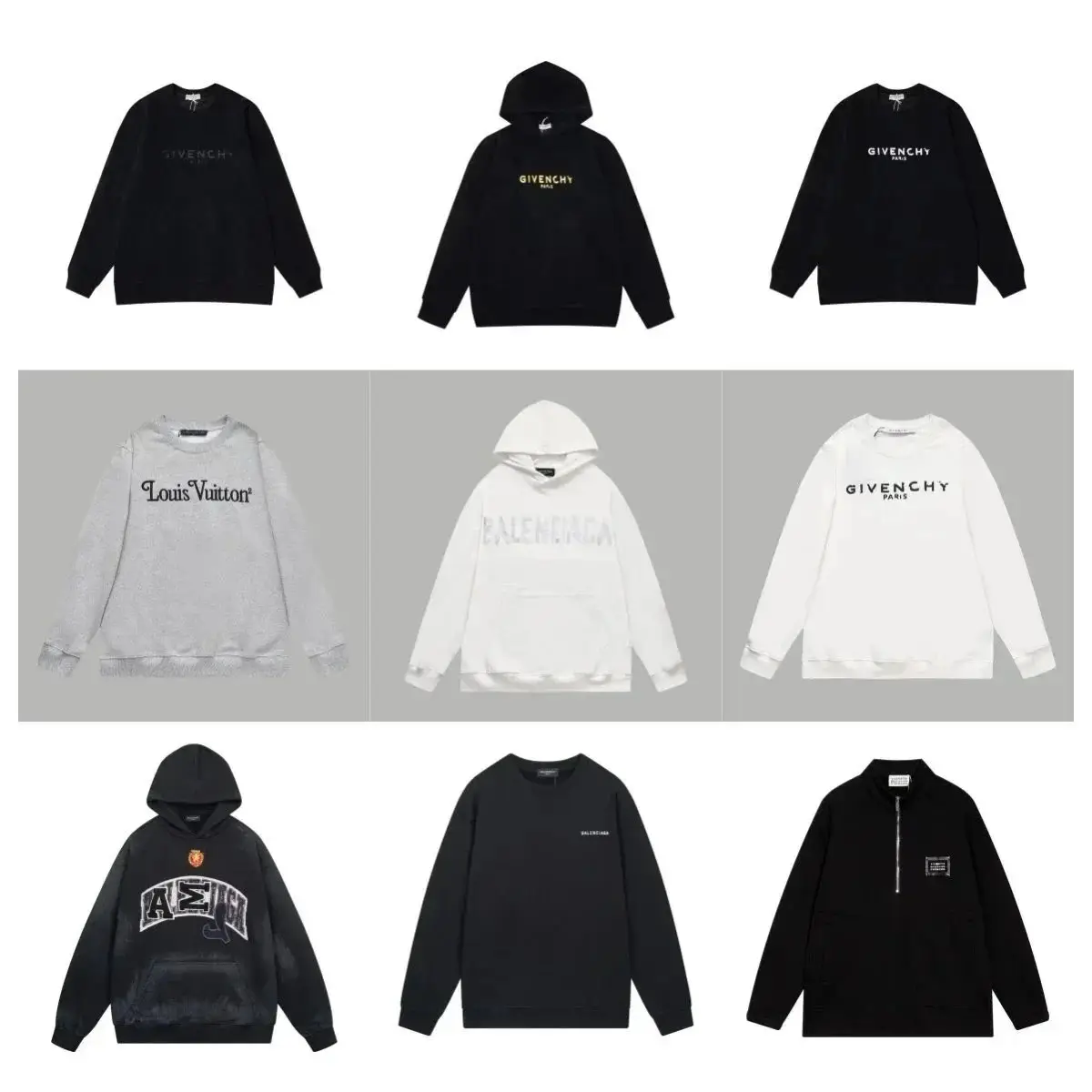 Round Neck Hooded Sweatshirt (39 Styles)