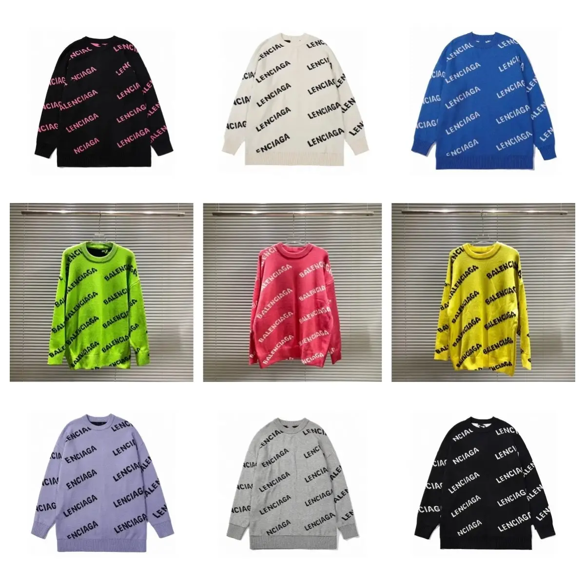 Balenciaga All Over Print Sweater