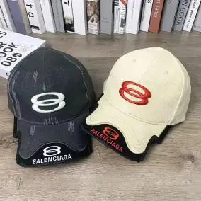 Balenciaga Triple B Peaked Cap Cotton Polyester, 4 Styles