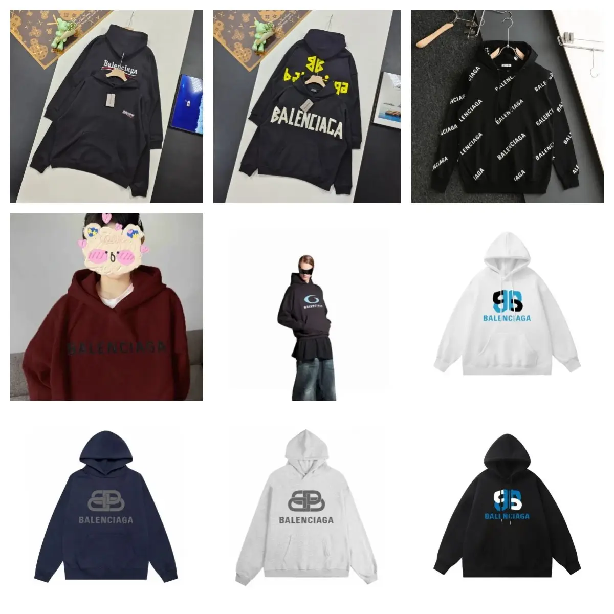Balenciaga Logo Hoodie [9 styles]