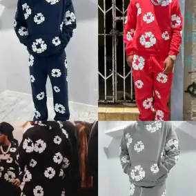 Denim Tears Flower Print Hoodie & Pants Set [25 styles]