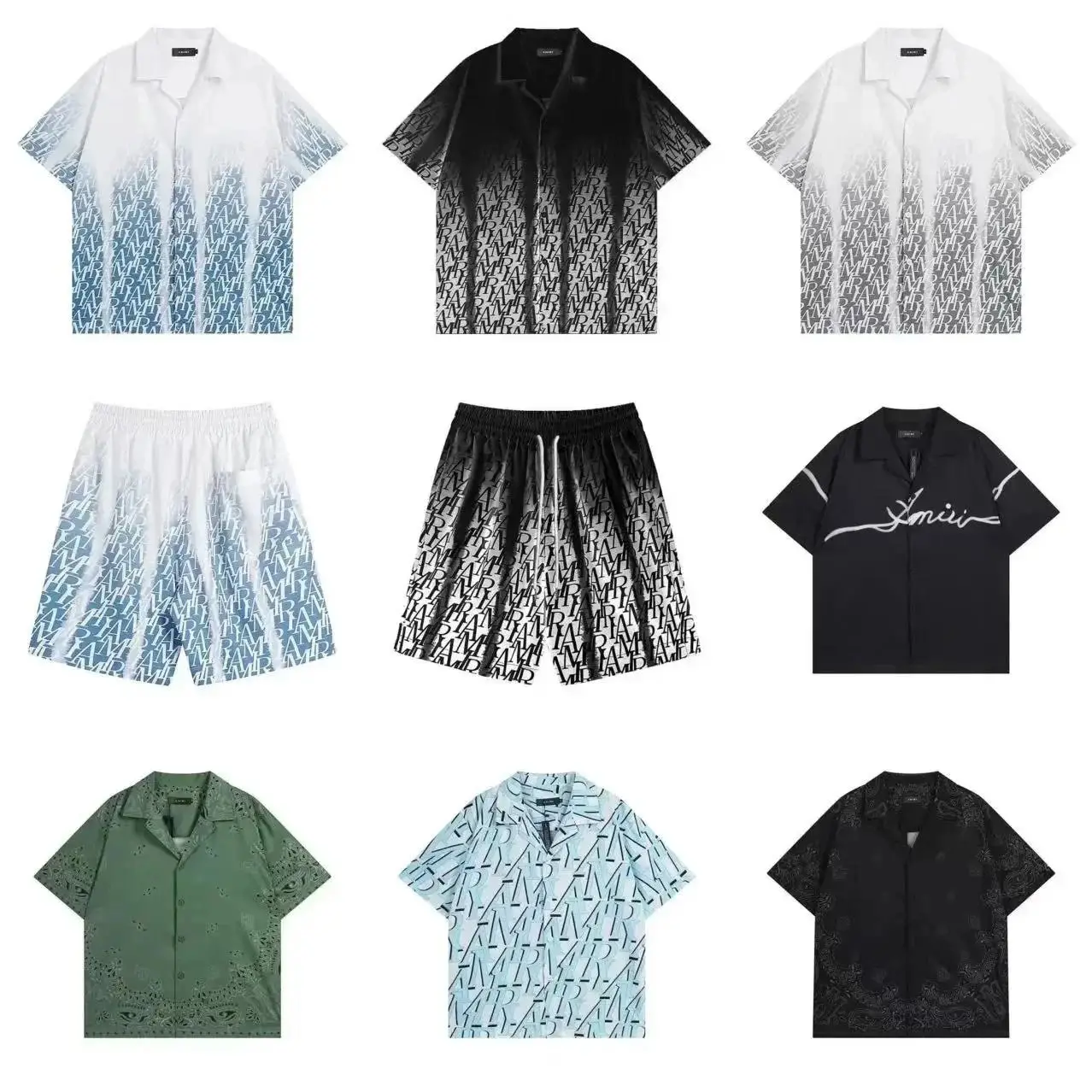 Amiri T-Shirt and Shorts (40 Styles)