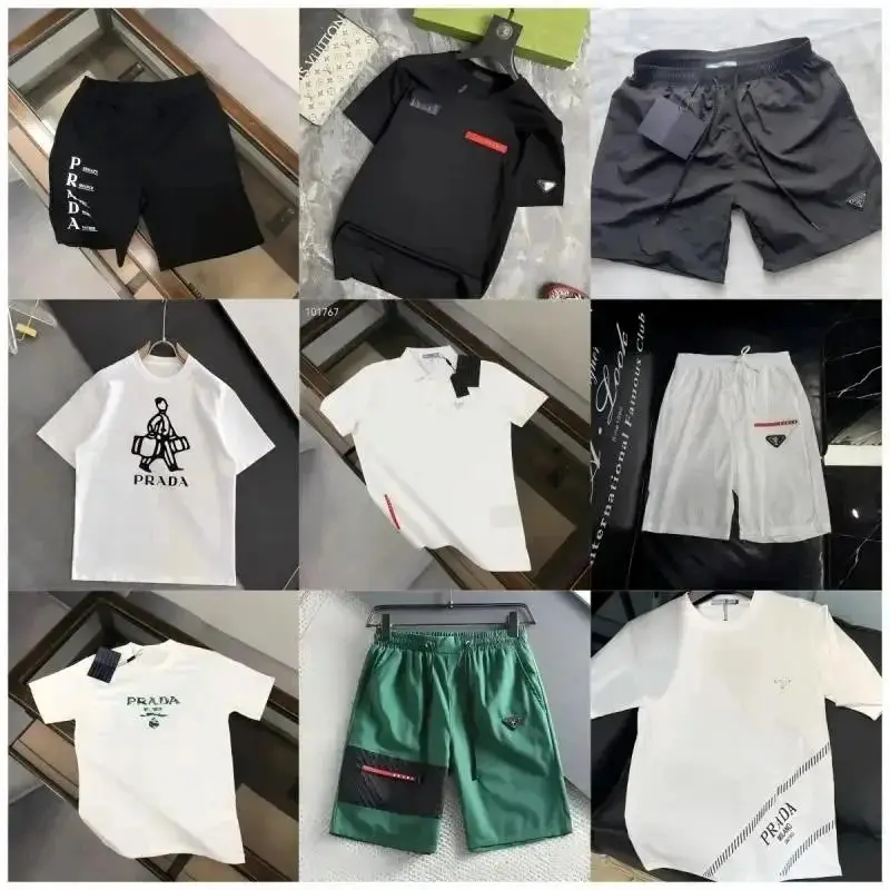 Prada T-Shirt and Shorts Sets