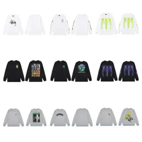 Stussy Dinosaur Graphic Crewneck Sweatshirt - Black