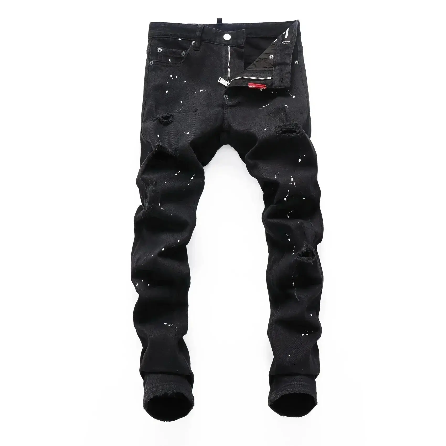 Dsquared2 D2 Stretch Ink-Splashed Patch Jeans