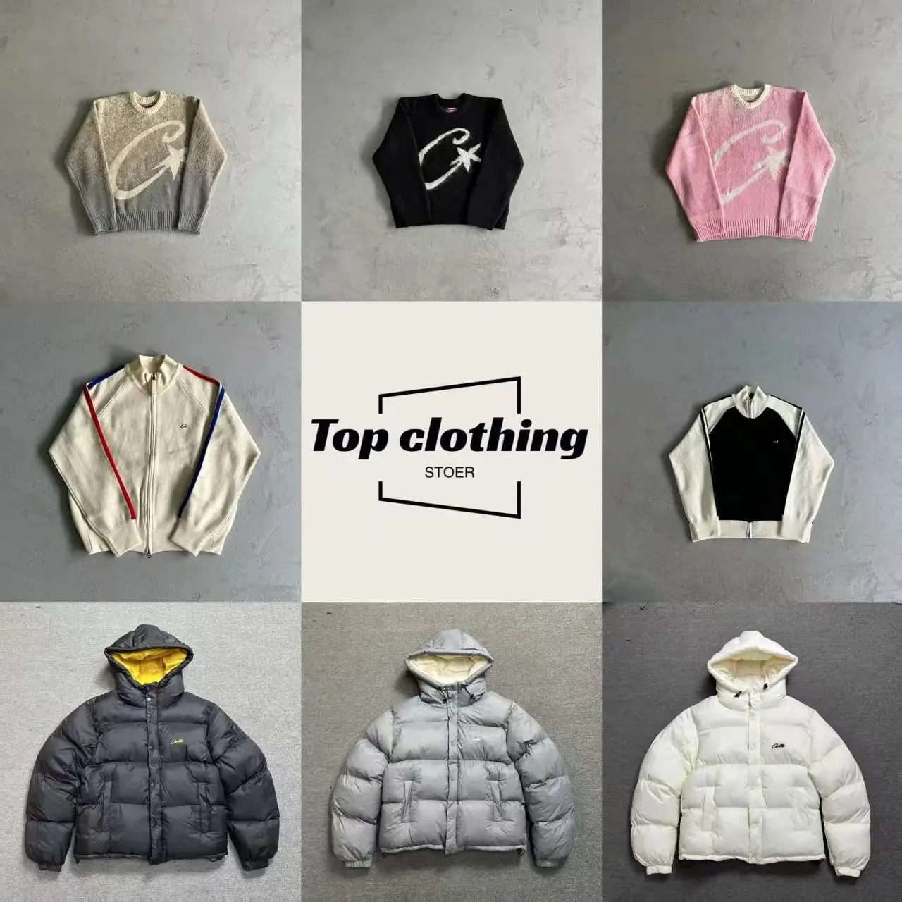 Corteiz C Logo Sweater & Puffer Jacket Collection
