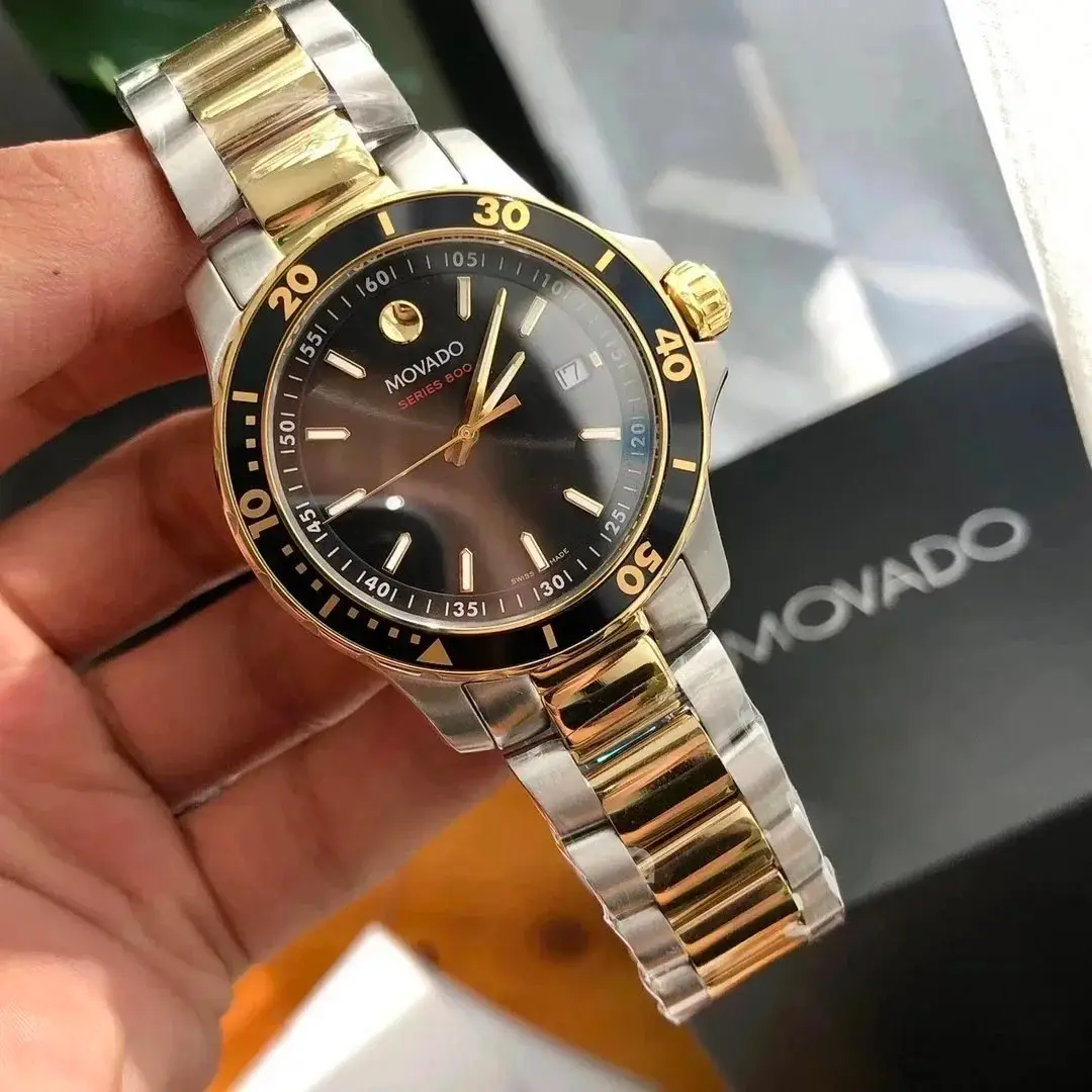 Movado Series 800 Men's Sports Watch with Black Dial and Two-Tone Bracelet [40 styles]