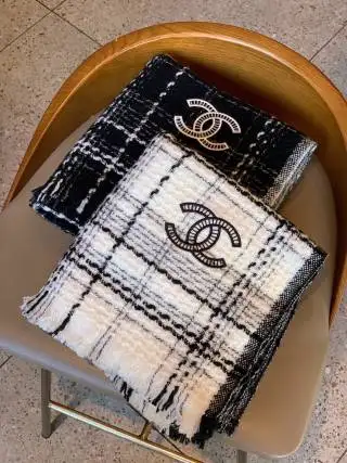 Chanel Tweed Check Scarf [4 styles]