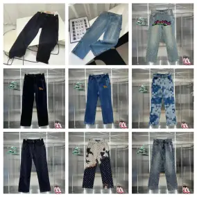 Louis Vuitton Retro Waist Straight Patchwork Dad Jeans