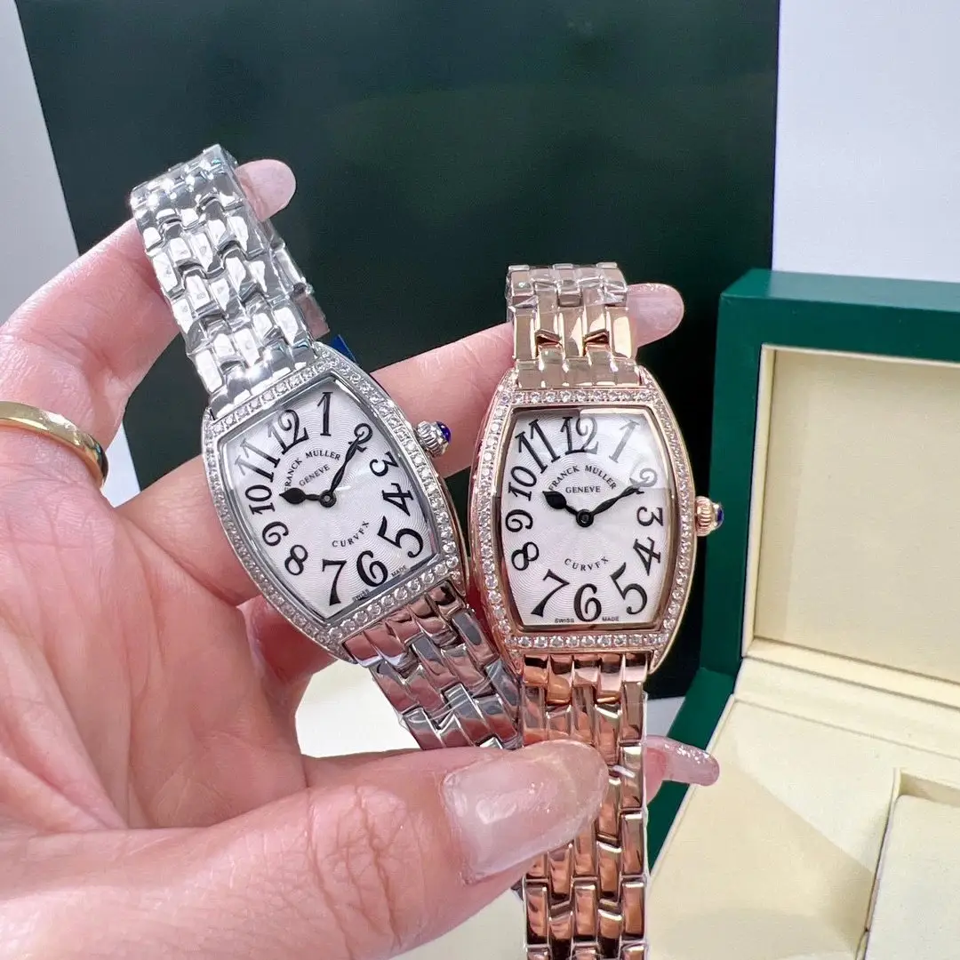 Alternate angle of barrel-shaped watch case