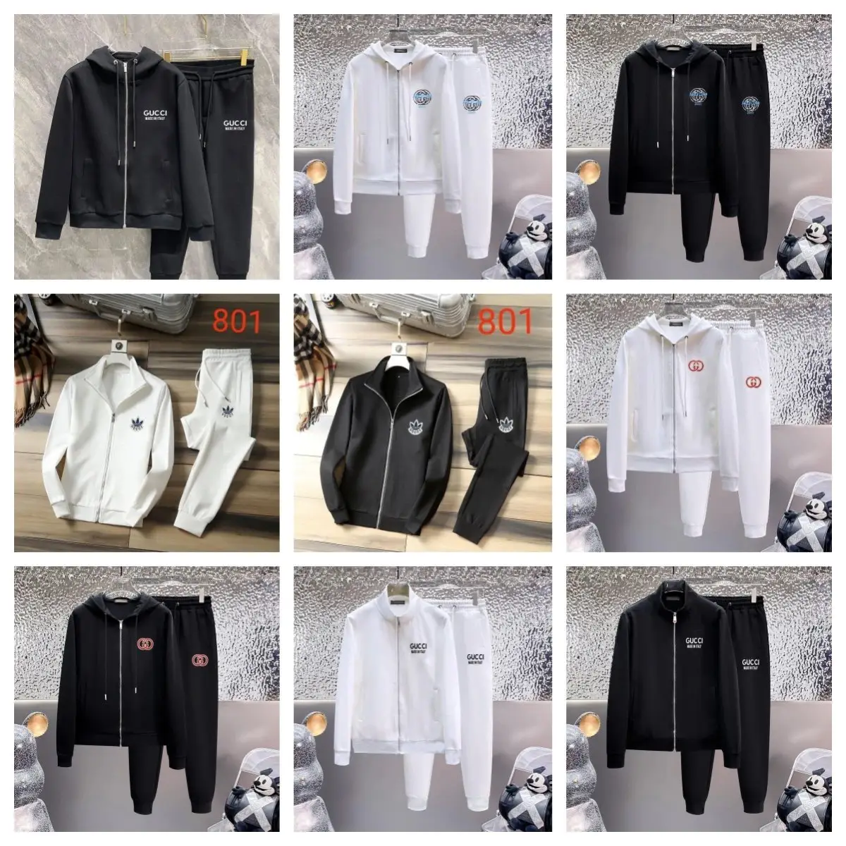 Gucci Casual Hoodie and Tracksuit Set